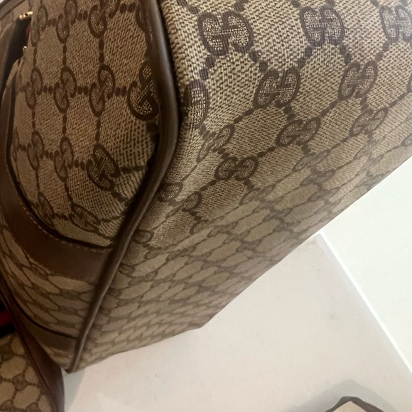 Gucci tan leather with monogram canvas - Picture 6 of 14